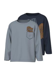 Рубашка NAME IT NMMVILASSE, темно-синий/серый