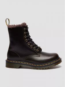 Dr. Martens Кожаные зимние сапоги "1460 Serena" черно-коричневого цвета