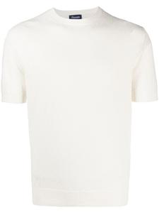 Джемпер Drumohr с круглым вырезом и короткими рукавами, белый