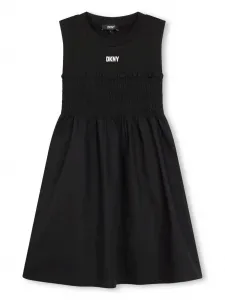 Платье со сборками и логотипом Dkny Kids, черный