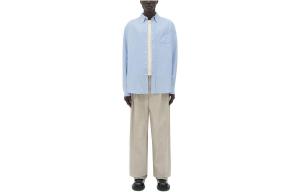 Рубашка мужская синяя Bottega Veneta, синий