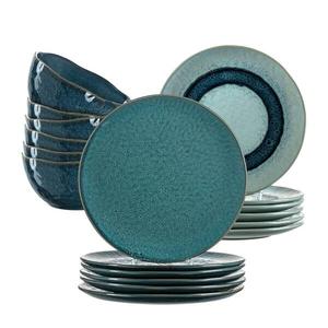 Набор керамической посуды matera (18 предметов) Leonardo, синий