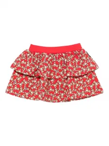 Юбка с оборками и принтом Teddy Bear Moschino Kids, красный