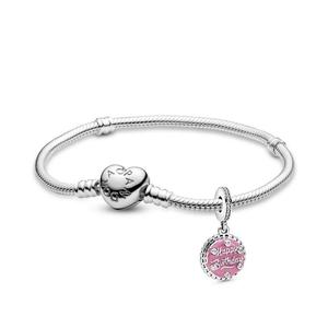 Ювелирный набор Happy Birthday To You Charm Bracelet Set Pandora, стерлинговое серебро
