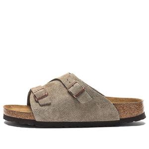 Тапочки zrich soft footbed suede leather 'taupe' Birkenstock, коричневый