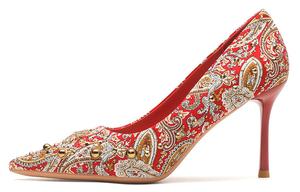 Туфли на высоком каблуке женские красный Ainer-Cat