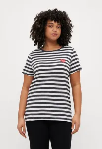 Футболка с принтом carmoody life Only Carmakoma, Phantom/Cloud Dancer