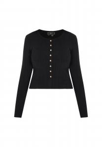 Faina Вязаный кардиган в черном цвете