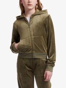 Детская худи с молнией и стразами mini diamante Juicy Couture, Tea Leaf