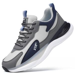 Kuding Мужские повседневные кроссовки низкие бело-серые/серо-голубые/черно-серые - серо-голубые, цвет Gray Blue