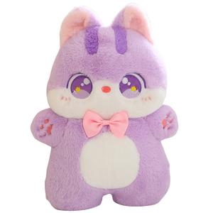Милый и мягкий котенок, дофаминовый стиль очаровательные кошачьи куклы плюшевые игрушки 30см/40см/50см высота MLING, фиолетовый