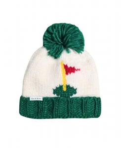 Детская зеленая шапка-ушанка с помпоном в виде флага для гольфа Bits & Bows, No Color