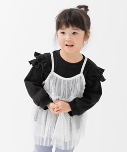 Топ с длинными рукавами и оборками на плечах, в рубчик Chil2, цвет Black