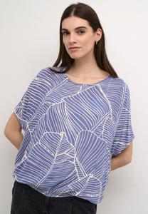 Блузка Amber Printed Kaffe, индиго-синий лист горлицы