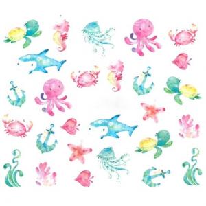 Наклейки для ногтей на водной основе № BN 1814, AllePaznokcie