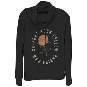 Женская футболка с длинным рукавом и принтом "Поддержи свою подругу-маму" Unbranded