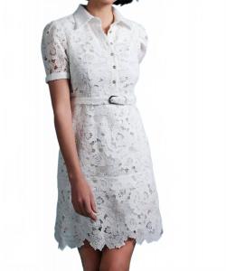 Белое платье из гипюрового кружева Sasha+Z