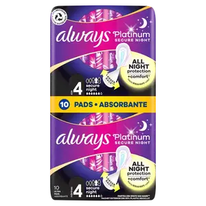 Гигиенические прокладки, 10 шт./1 упаковка. Always Platinum night