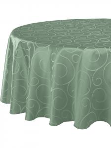 Erwin Müller Жаккардовая скатерть из смесовой хлопчатобумажной ткани Oberhausen, цвет шалфей