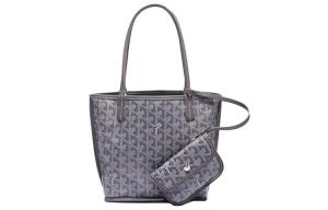 GOYARD Мини-сумка тоут из телячьей кожи Анжу женская серая