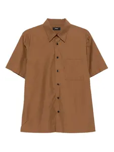 Рубашка с короткими рукавами Theory, коричневый