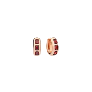 Серьги Pomellato Iconica из розового золота и гранатов