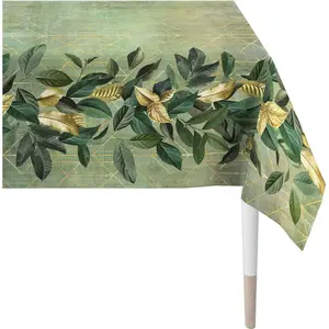 Скатерть 1608 HERBSTZEIT, осенняя декорация, осень цифровая печать Apelt, зеленый/золотистый