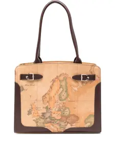 Сумка-шоппер с принтом карты Valley Geo ALVIERO MARTINI 1° CLASSE, коричневый