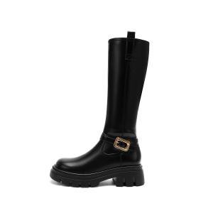 Сапоги женские черные 4,5 см JOSINY, Black (Heel Height 4.5Cm)