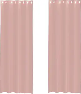 Шторы из вуали с люверсами, 2 шт., розовые, 140x260 см vidaXL