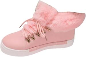 Женские модные ботинки - толстая подошва для тепла, подходят для осенне-зимних образов или для работы. HoaloX, Pink