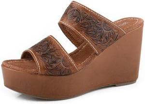 Повседневные туфли на танкетке для женщин ROPER Diva II коричневые 09-021-0607-3587 TA