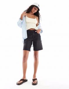 Длинные джинсовые шорты Vero Moda черного цвета