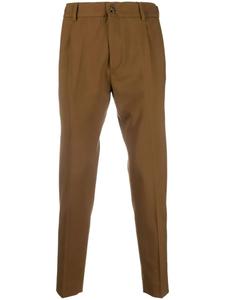 Укороченные брюки с завышенной талией Dell'oglio, коричневый