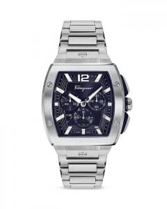 Часы Ferragamo F-80 Tonneau с хронографом из нержавеющей стали, 41,8 мм