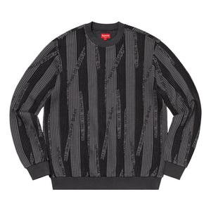 Свитер Supreme Textured Stripe Crewneck, Black