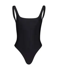 Ретро-Спортивный купальник с высоким вырезом Matteau, черный