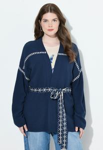 Кардиган Ulla Popken Cardigan, Ink Blue/Light Blue