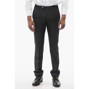 Брюки LEADER из смеси кашемира со шлевками для ремня Corneliani, Gray