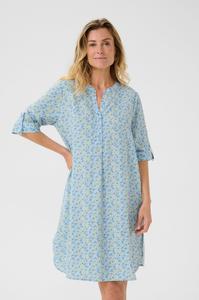 Повседневное платье CRTIAH FOLD-UP Cream, синий
