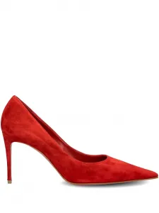 Туфли-лодочки на каблуке 85 мм из кожи Christian Louboutin, красный