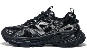 Кроссовки Kappa Chunky Sneakers Unisex Low-top Silver/Black, черный