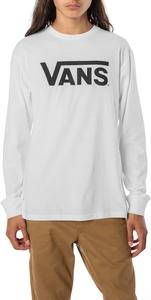 Vans мужская классическая футболка с длинным рукавом - B Step, White/Black