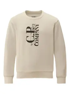 Свитер с графичным принтом C.P. Company Kids, нейтральный