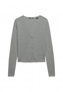 Superdry & Co Кардиган 'Athletic Essential' вязаный, серый