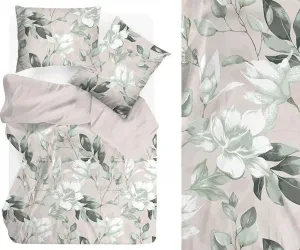 Постельное белье, хлопковое постельное белье, высокое качество, премиум 160х200 Zoi Beige, листья Greno