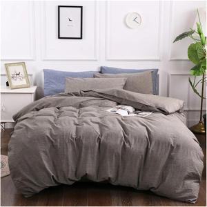 QuKan Комплект постельного белья из 100% льна Gray
