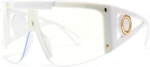 Круглые солнцезащитные очки в стиле стимпанк для мужчин и женщин, металлические очки, винтажные солнцезащитные очки с защитой от УФ-излучения UV400 generic, C4white-clear