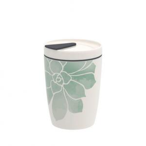 Кофейный стаканчик «на вынос» объемом 290 мл с дизайном в виде суккулентов like.Villeroy & Boch, белый/бежевый