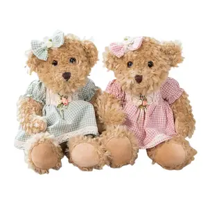 Мягкая и милая пара плюшевых кукол Тедди Беар, высота 30 см, длина 30 см Mise